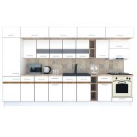 Bucatarie BIGMAR 370 B Alb / Decor Alb